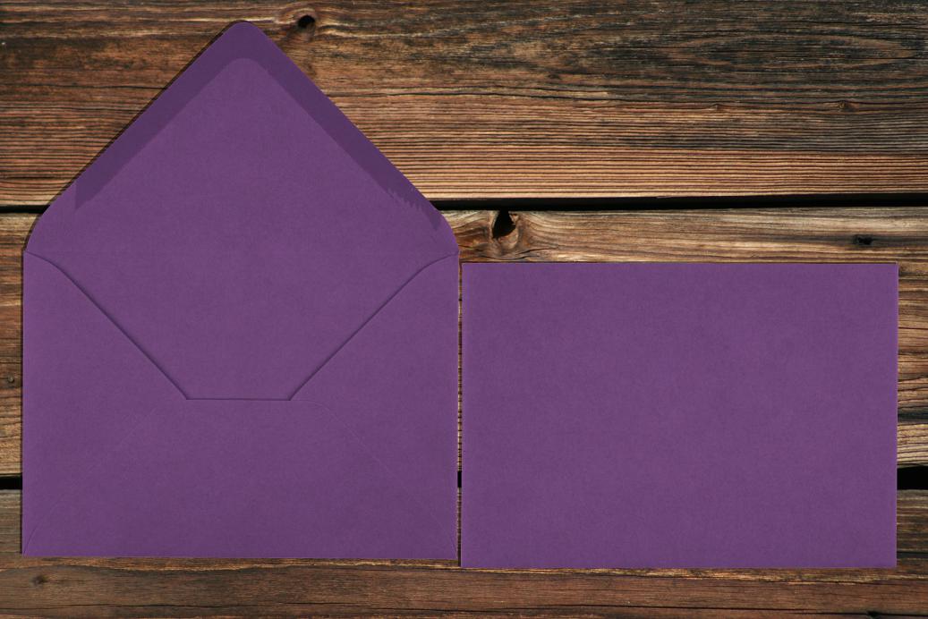 Briefhüllen 110x156 mm Nassklebend Violett 120 g/qm